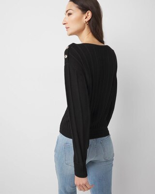 Cashmere Blend Ribbed Sweater click to view larger image.