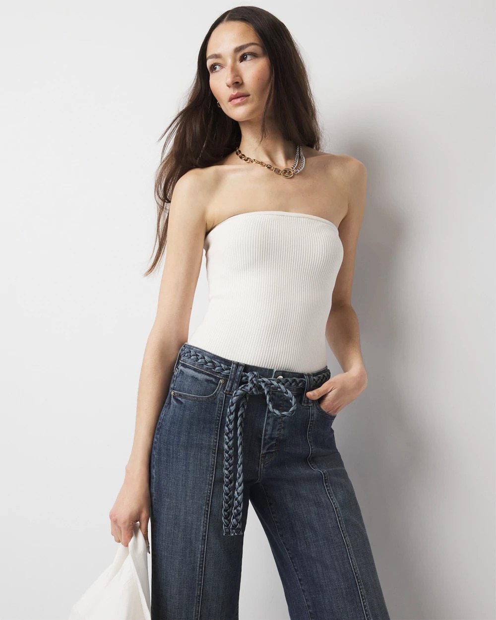 WHBM FORME™ Sculpt Stretch Sweater Tube Top