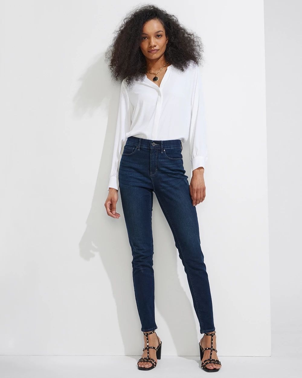 Outlet WHBM High Rise Essential Slimmer Skinny Jeans
