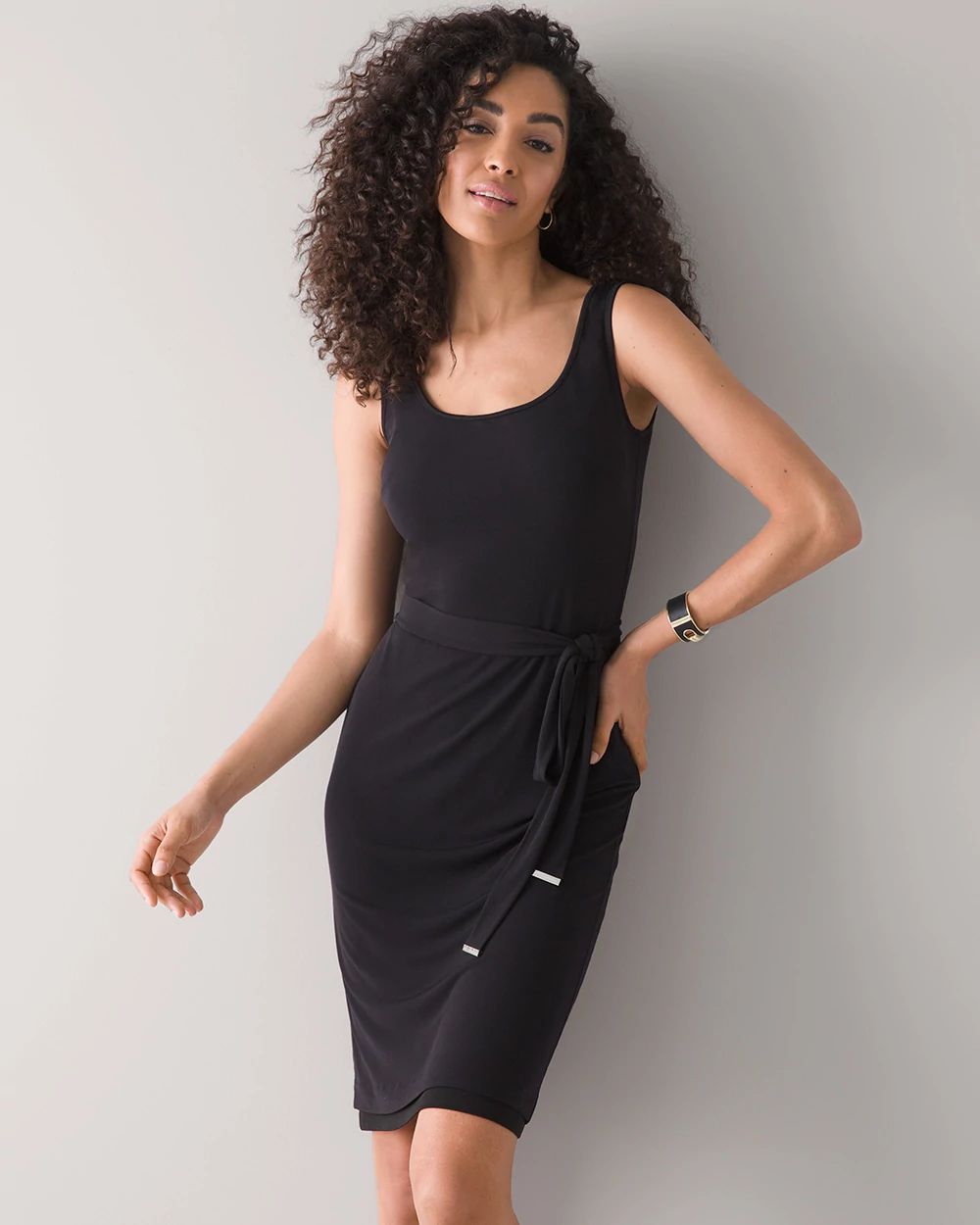 Sleeveless Reversible Matte Jersey Dress
