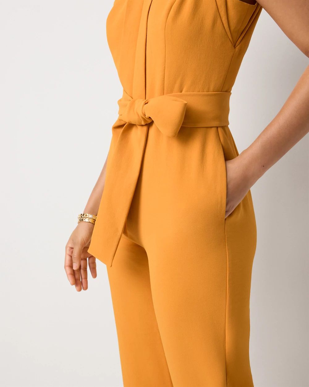 Crepe Sleeveless Jumpsuit