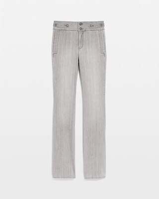 Extra High-Rise Novelty Button Bootcut Jeans click to view larger image.