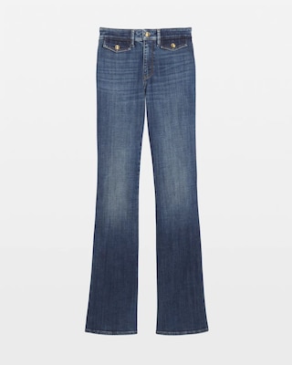 High-Rise Everyday Soft Pocket Skinny Flare Jeans click to view larger image.