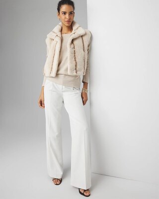 Off-The-Shoulder Ribbed Knit Pullover click to view larger image.