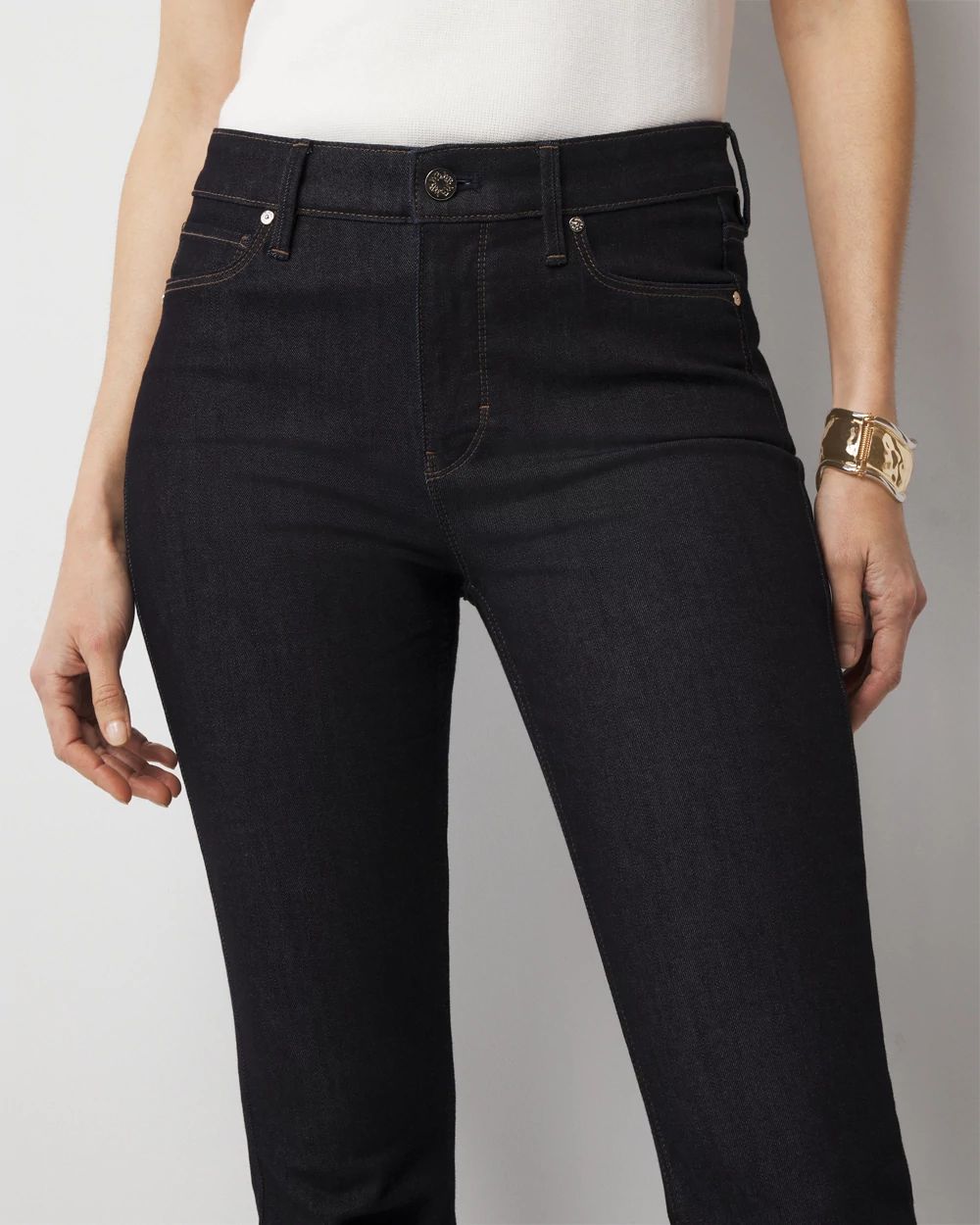 Petite High-Rise Skinny Flare Jeans