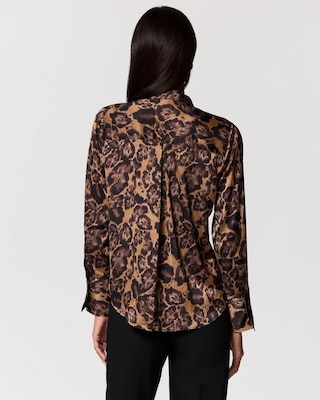 Pocket Detail Satin Shirt click to view larger image.