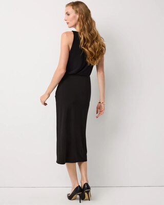 Faux Wrap Midi Skirt click to view larger image.