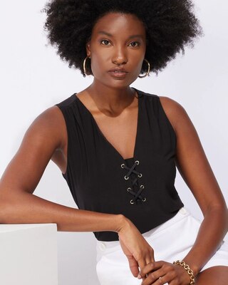 Outlet WHBM Lace-Up Tank Top