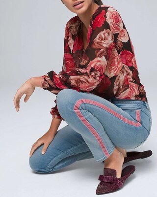 Curvy-Fit High-Rise Everyday Soft Denim™ Slim Ankle Jeans With Piping Detail