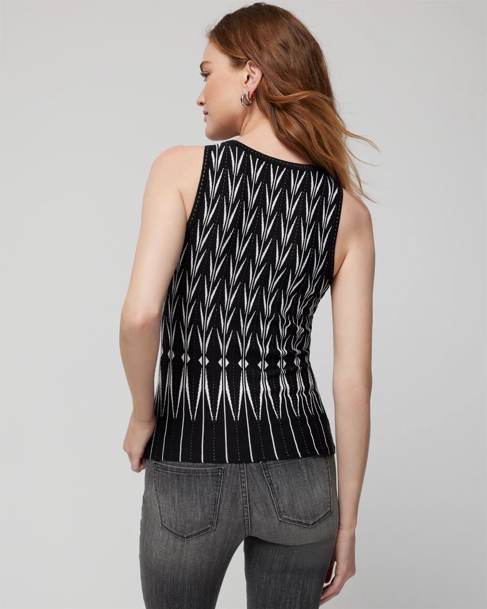 Black + White Chevron Tank