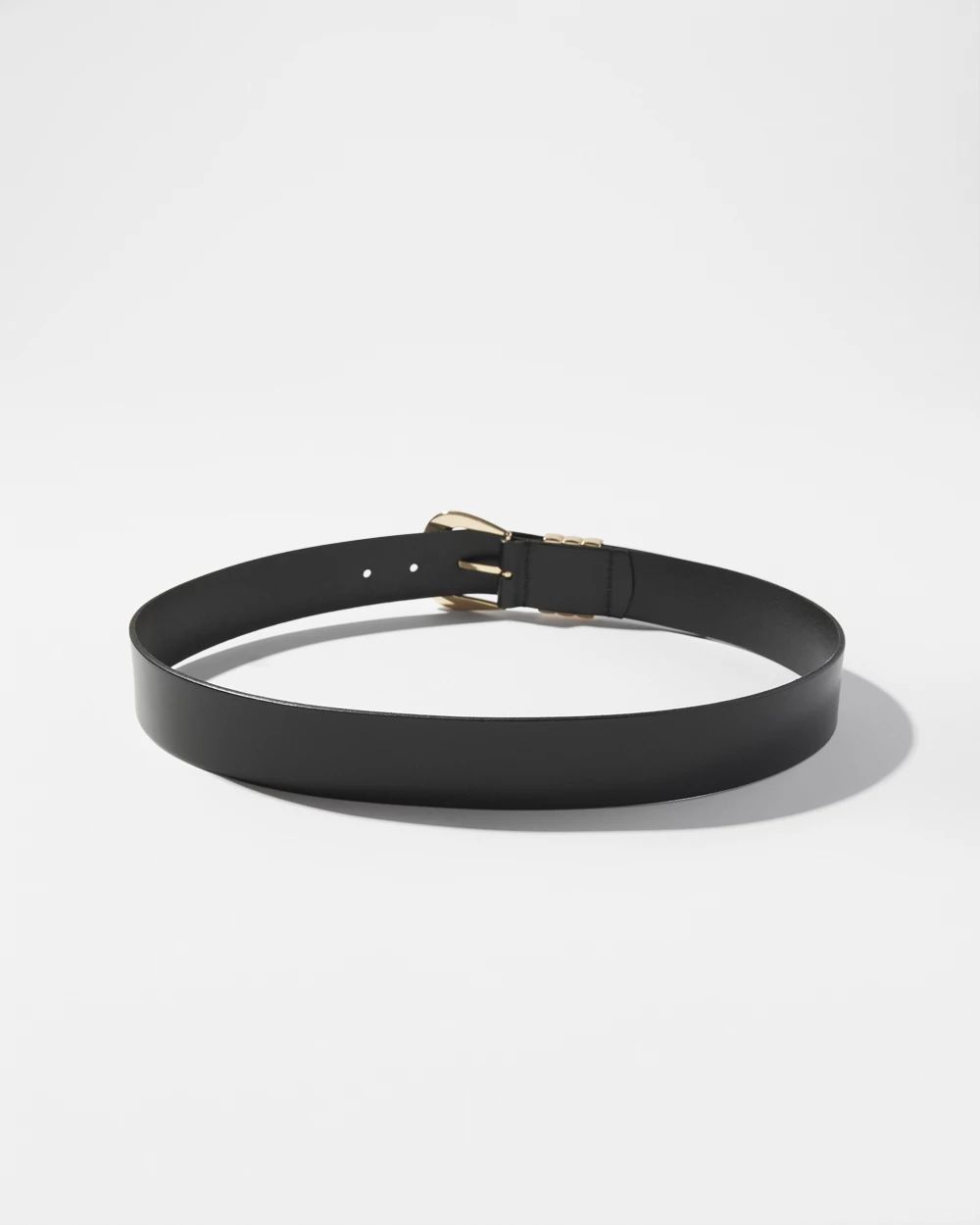 Leather Three-Ring Belt