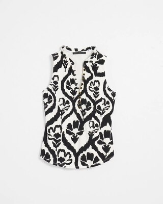 Matte Jersey Button-Front Tank