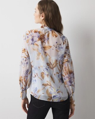 Tie Neck Chiffon Blouse click to view larger image.