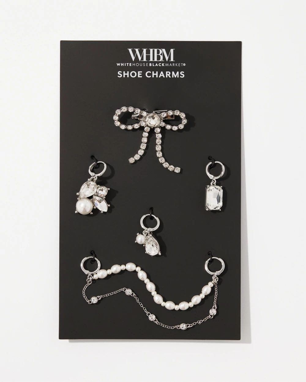 Rhinestone + Faux Pearl Shoe Charms