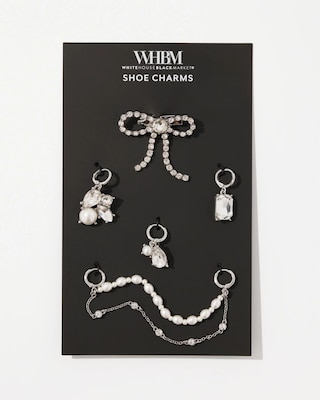 Rhinestone + Faux Pearl Shoe Charms