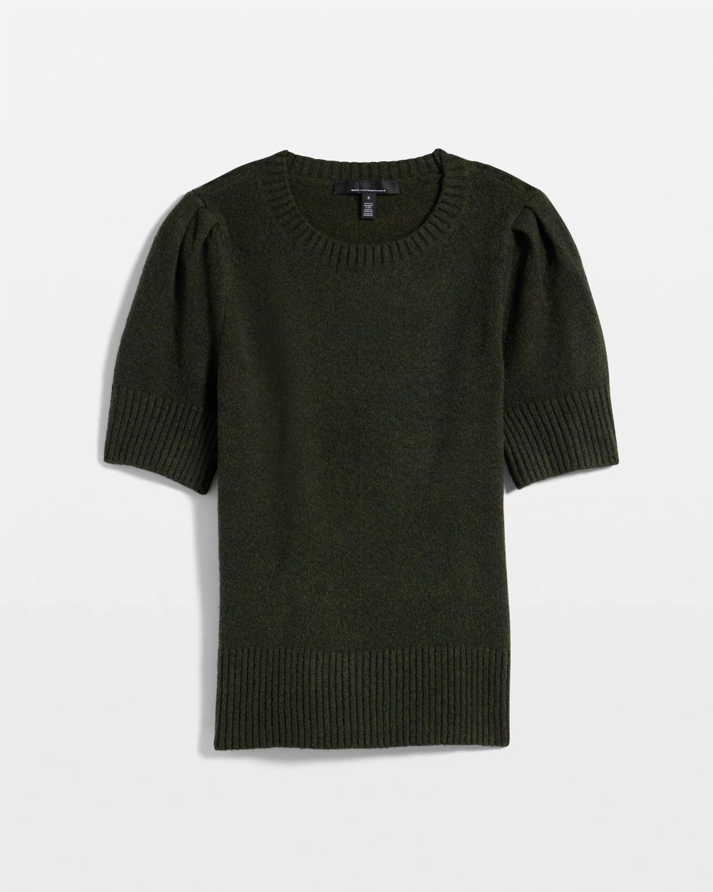 Crew Neck Elbow Sleeve Pullover click to view larger image.
