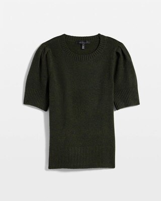 Crew Neck Elbow Sleeve Pullover click to view larger image.