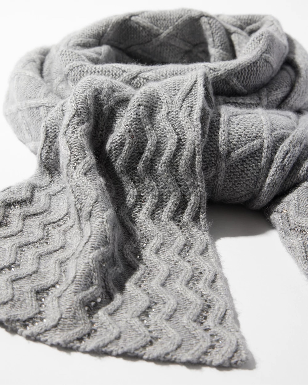 Rhinestone Patterned Scarf