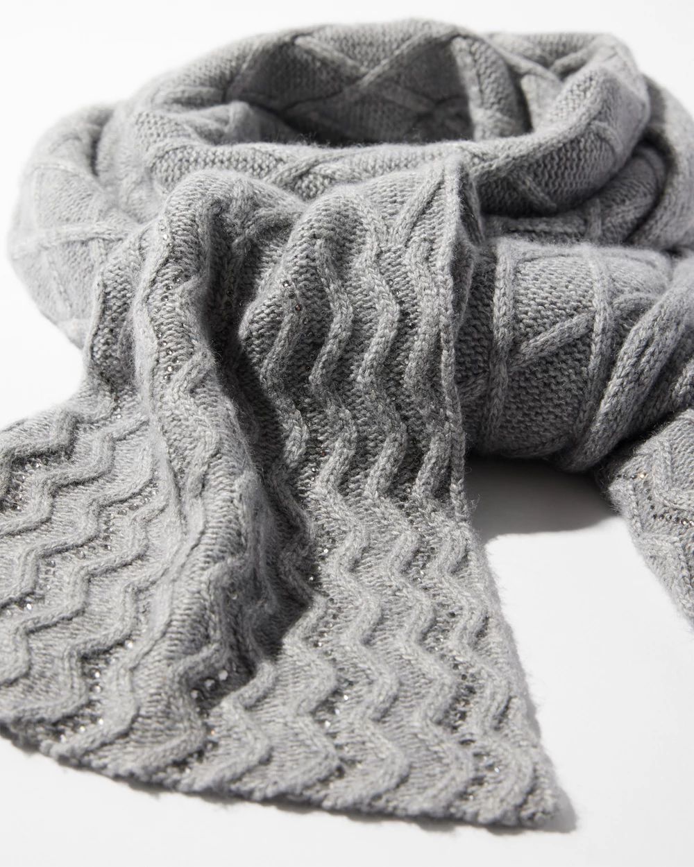 Rhinestone Patterned Scarf