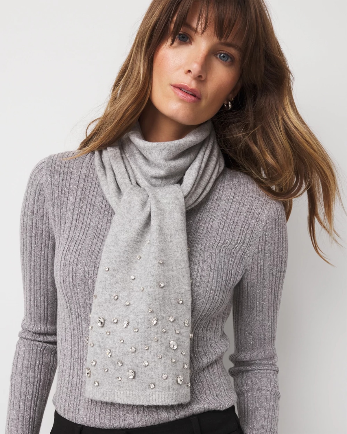 White House Black Market Rhinestone Scarf