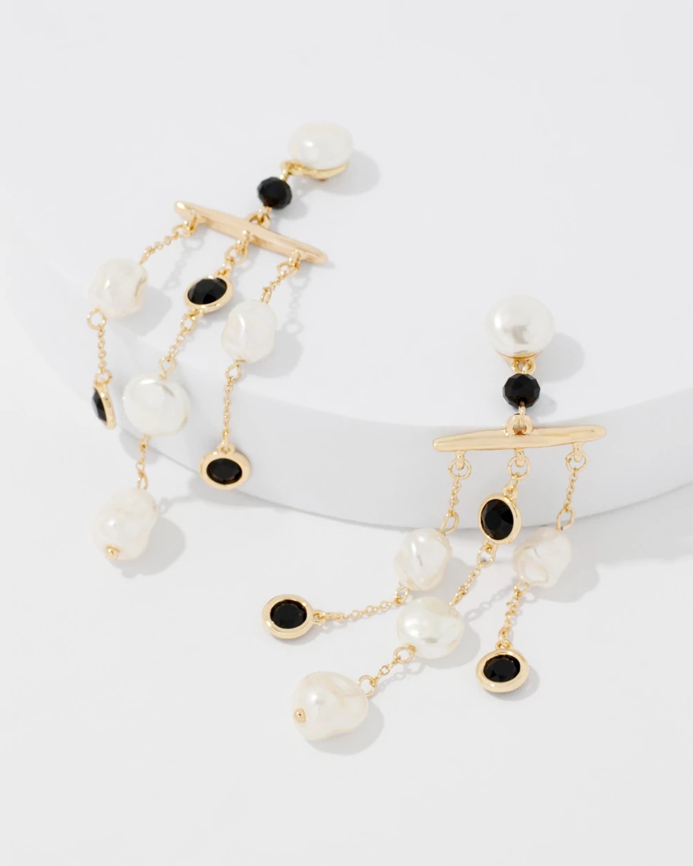 Black + White Statement Earrings - image 4