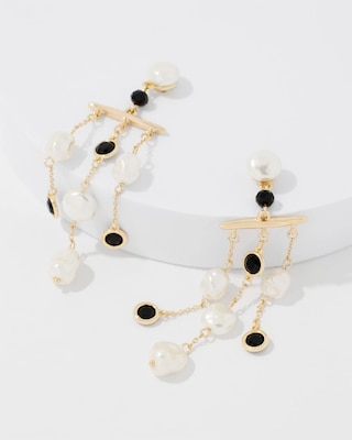 Black + White Statement Earrings click to view larger image.