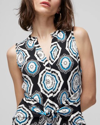 Matte Jersey Tie-Front Shirt Dress