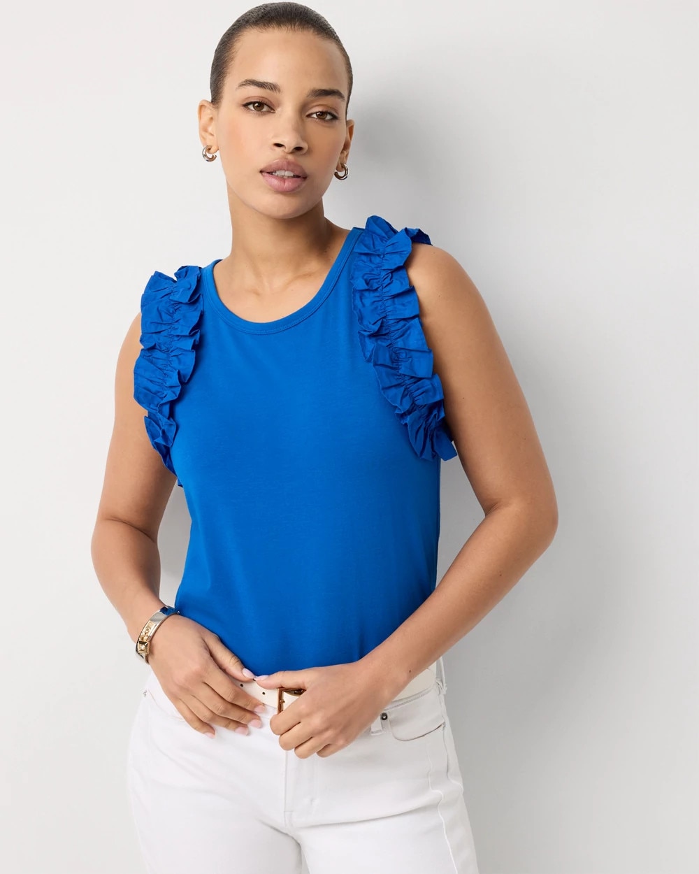 Ruffle Trim Tank - image 1