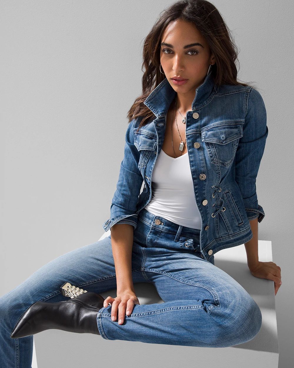 High-Rise Everyday Soft Denim™ Grommet Pocket Slim Jeans