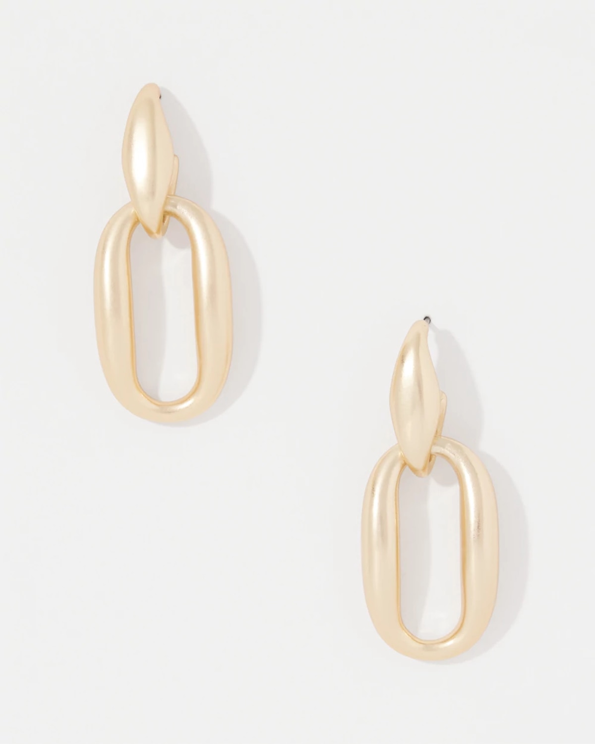 White House Black Market Pillowy Links Drop Earrings |  In Gold