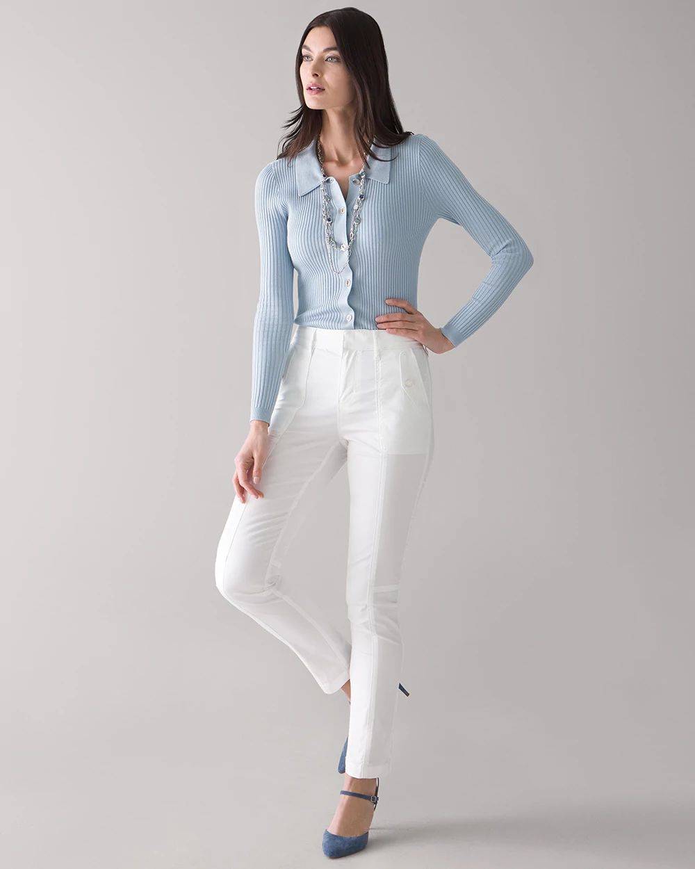 Petite High-Rise Pret-A-Jet Slim Ankle Pants click to view larger image.