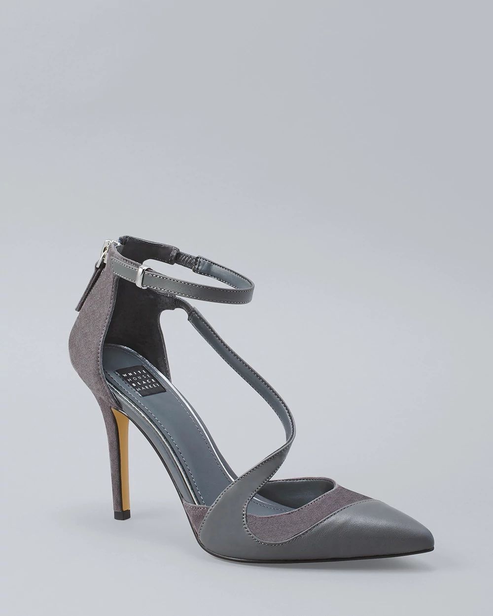Strappy Suede & Leather Pumps
