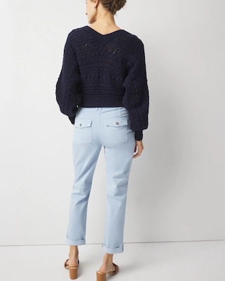 Mid-Rise Pret-A-Pedi Straight Cropped Pants click to view larger image.