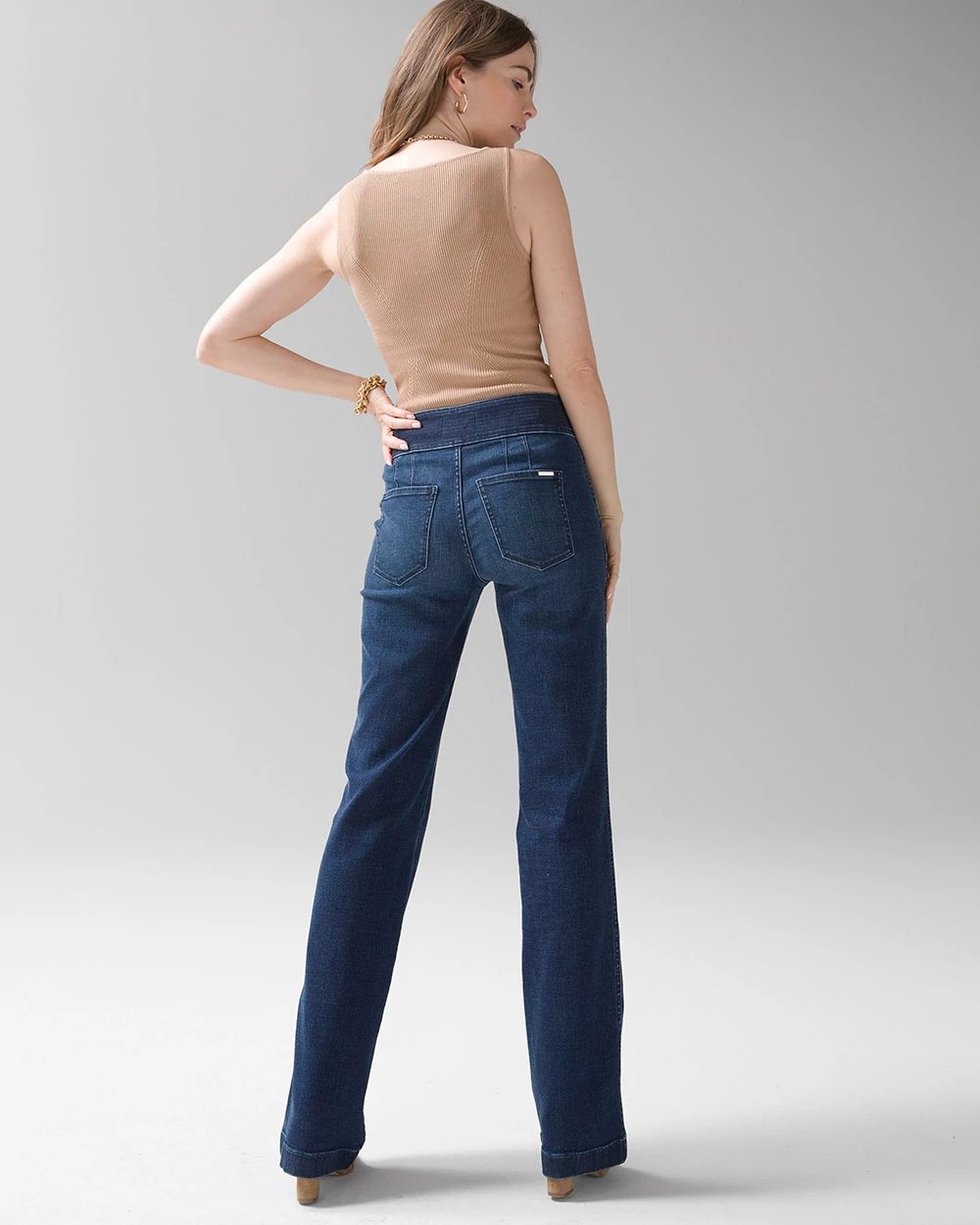 Extra High-Rise Everyday Soft Denim  Trupunto Trouser Jeans click to view larger image.