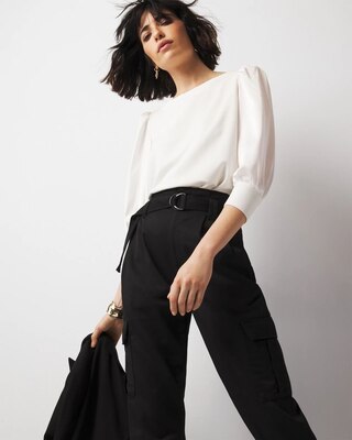 Blouson Crewneck Top click to view larger image.