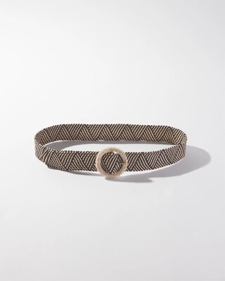 Beaded Denim Belt