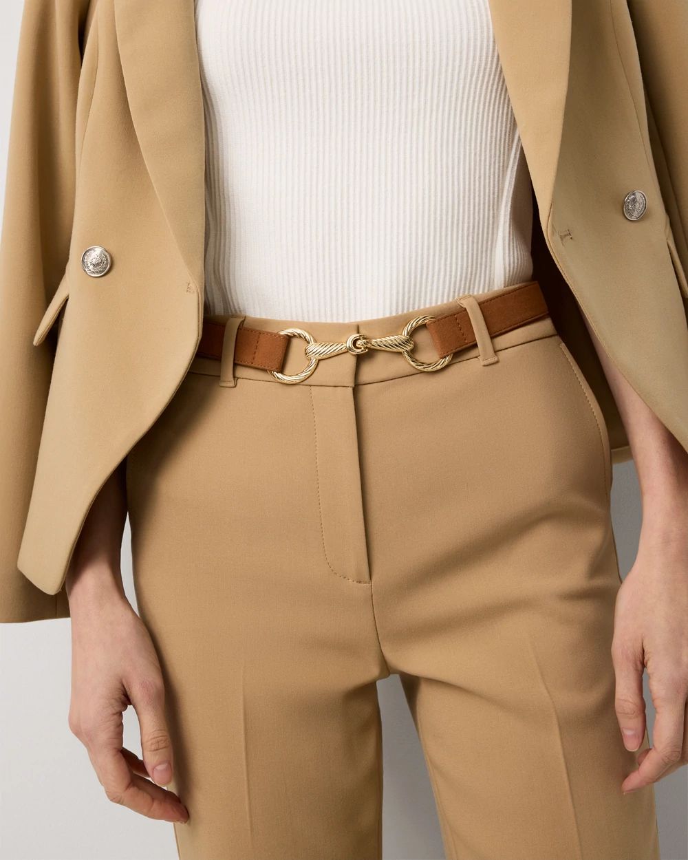 Horsebit Skinny Belt