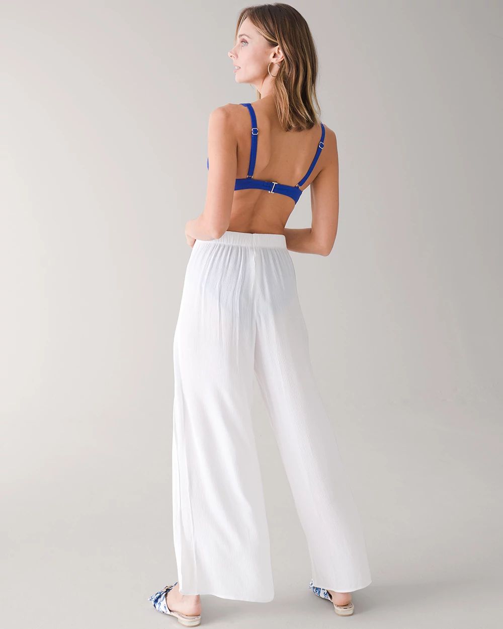 Tie-Front Wrap Beach/Swim Pants
