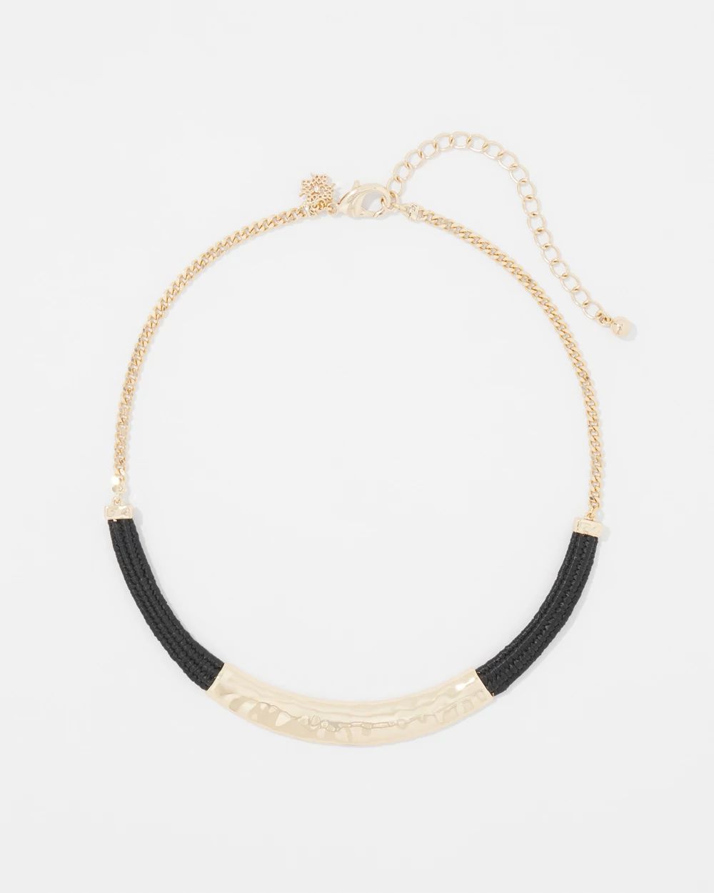 Gold + Black Raffia Collar