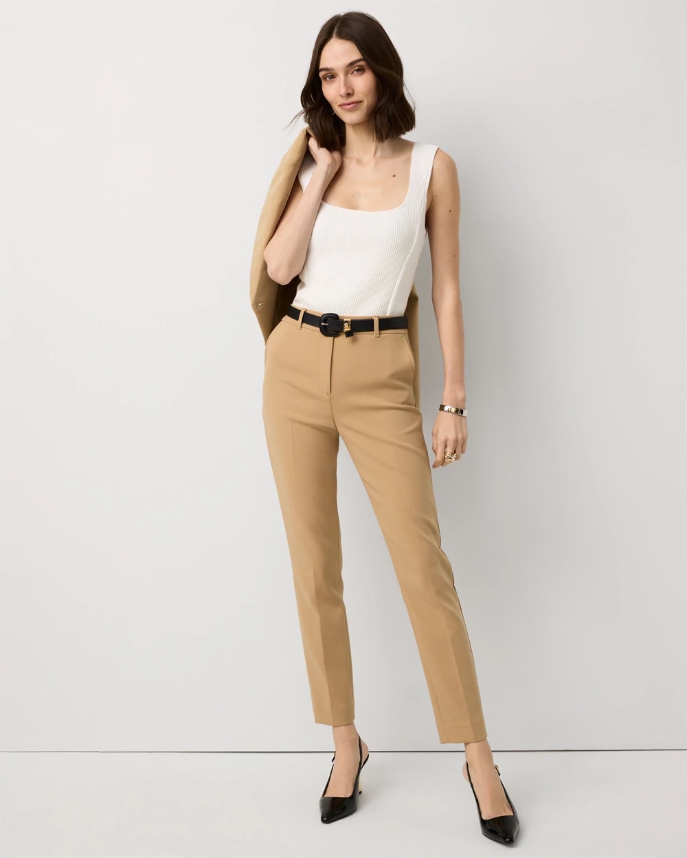 High-Rise Elle Slim Ankle Pant