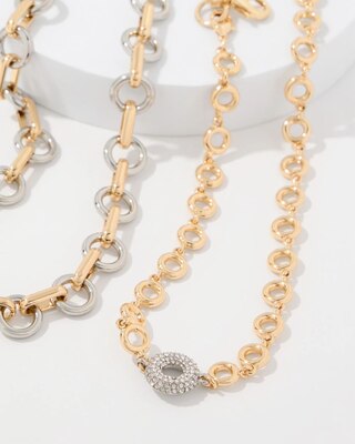 Links + Rings Convertible Necklace click to view larger image.