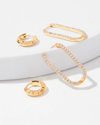 Convertible Oval Drop Earrings click to view larger image.