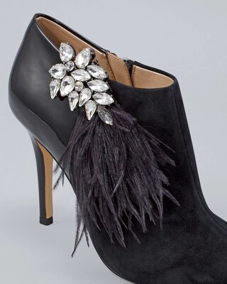 Bejeweled Feather Shoe Clips
