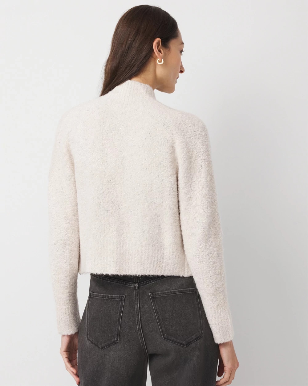 Metallic Bouclé Cocoon Sweater
