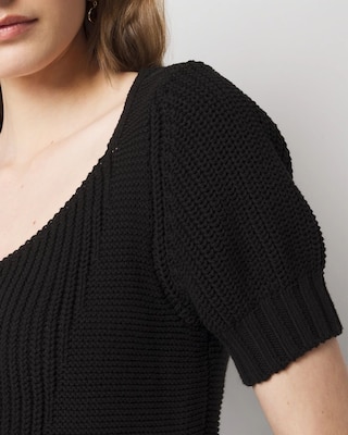 Puff Sleeve Sweetheart Pullover click to view larger image.