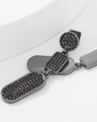 Hematite + Pavé Earrings click to view larger image.