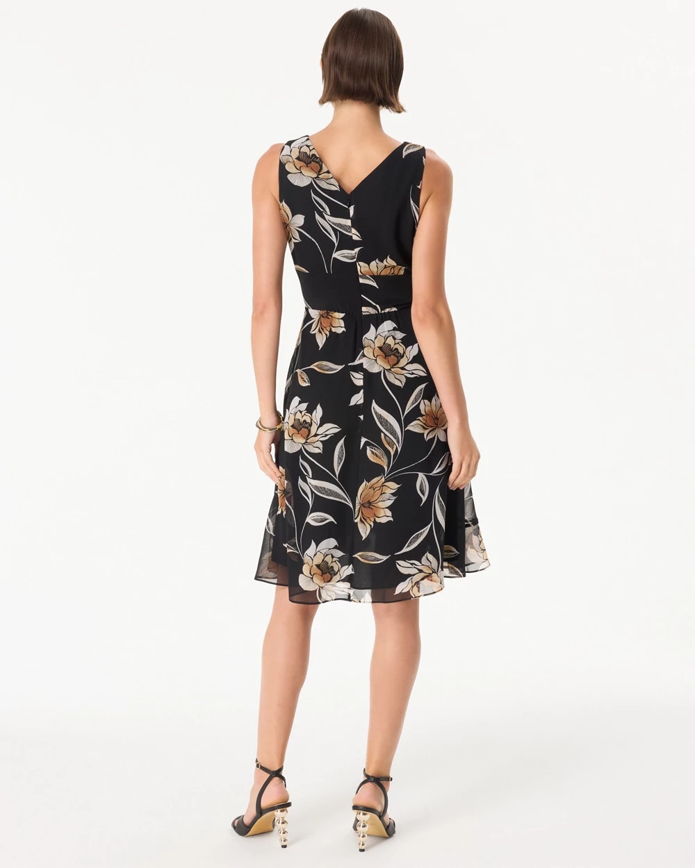 Ruched Chiffon Dress