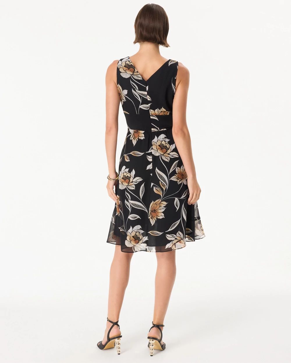 Ruched Chiffon Dress click to view larger image.