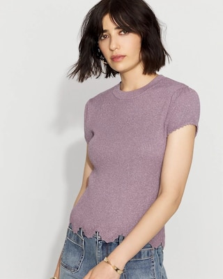 Scalloped Shimmer Sweater