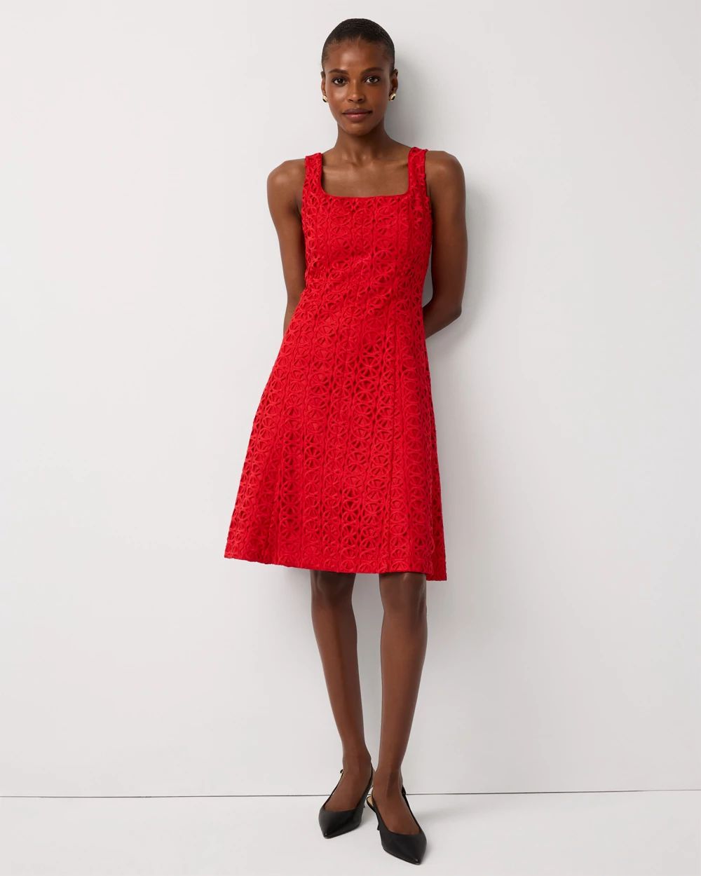 Sleeveless Lace Dress